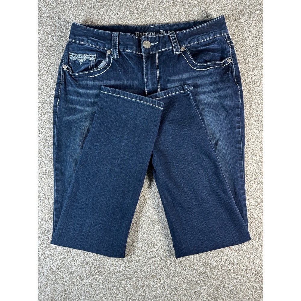 Rhythm in Blues Billy Dark Wash Straight Leg Jeans Size 10 Reg M1275